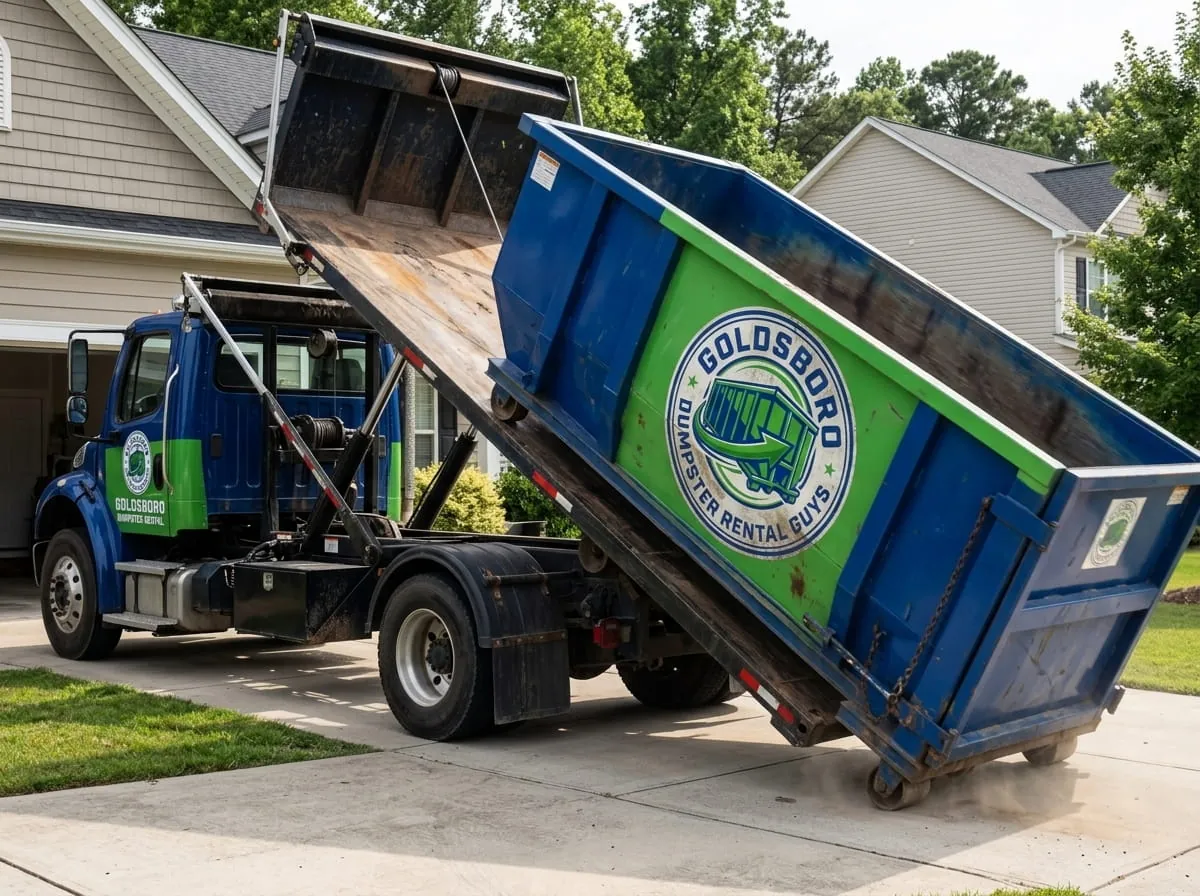 Range of dumpster sizes from Goldsboro Dumpster Rental Guys in Goldsboro, NC